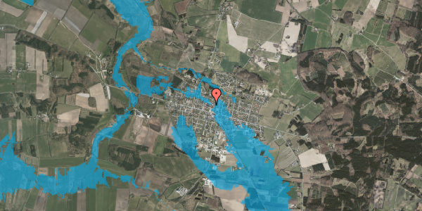 Oversvømmelsesrisiko fra vandløb på Banesvinget 3, 8963 Auning