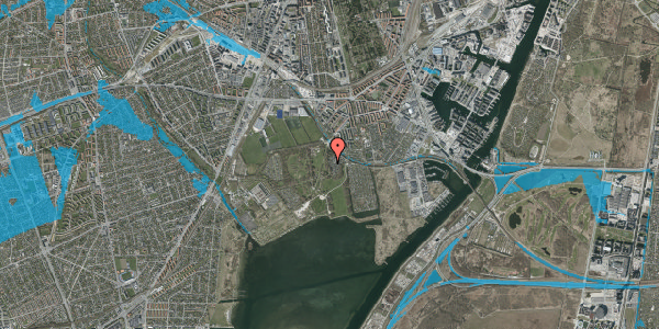 Oversvømmelsesrisiko fra vandløb på Hf. Kalvebod 118, 2450 København SV
