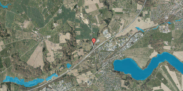 Oversvømmelsesrisiko fra vandløb på Dybdalsvej 1A, 8660 Skanderborg