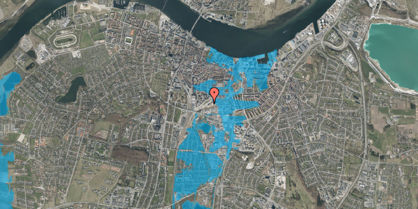 Oversvømmelsesrisiko fra vandløb på Åparken 12, st. 1, 9000 Aalborg