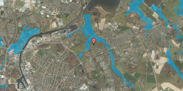 Oversvømmelsesrisiko fra vandløb på Martins Minde Havekoloni 98, 5240 Odense NØ