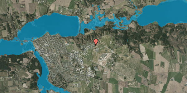 Oversvømmelsesrisiko fra vandløb på Kildebjerg Skovvej 58, 8680 Ry