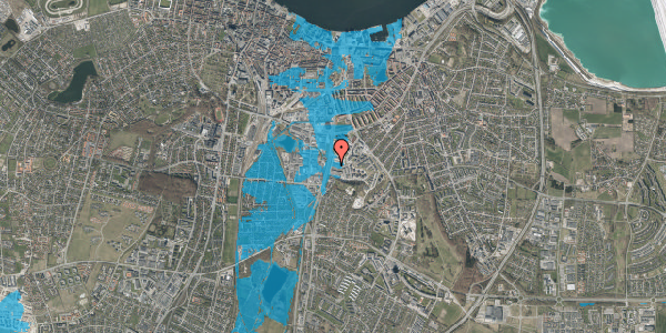 Oversvømmelsesrisiko fra vandløb på Poul Larsens Vej 4, 1. , 9000 Aalborg