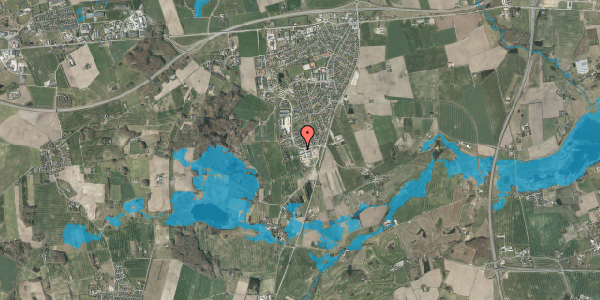 Oversvømmelsesrisiko fra vandløb på Ådalsparken 12, 8462 Harlev J