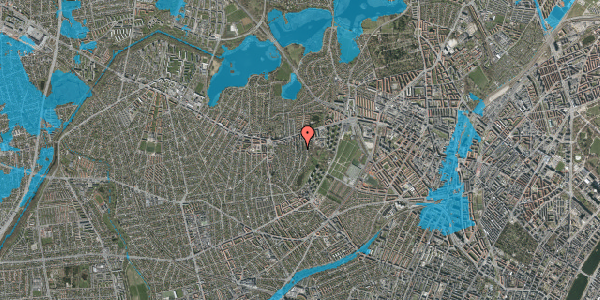 Oversvømmelsesrisiko fra vandløb på Arnesvej 24, 2700 Brønshøj