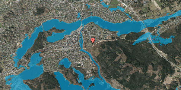 Oversvømmelsesrisiko fra vandløb på Frydensbjergvej 76, 8600 Silkeborg
