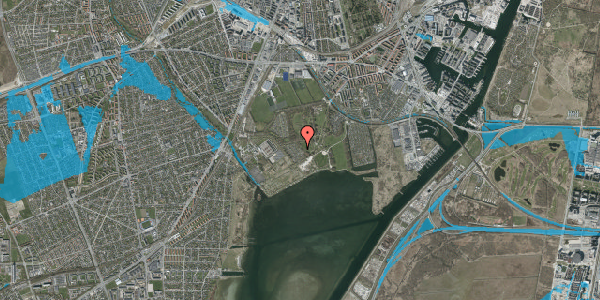 Oversvømmelsesrisiko fra vandløb på Hf. Bergmannshave 17, 2450 København SV