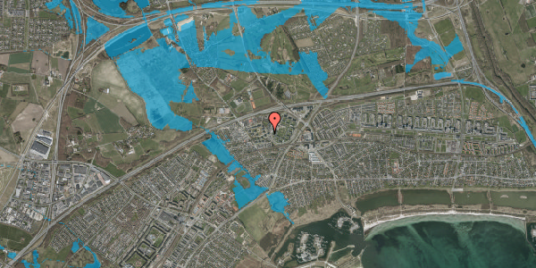 Oversvømmelsesrisiko fra vandløb på Amalieparken 7, st. 3, 2665 Vallensbæk Strand