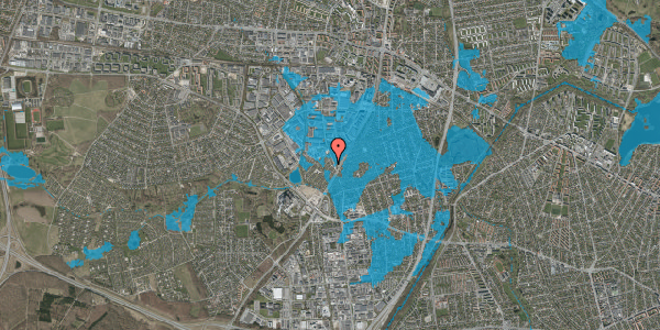 Oversvømmelsesrisiko fra vandløb på Hf. Islegaard 134, 2730 Herlev