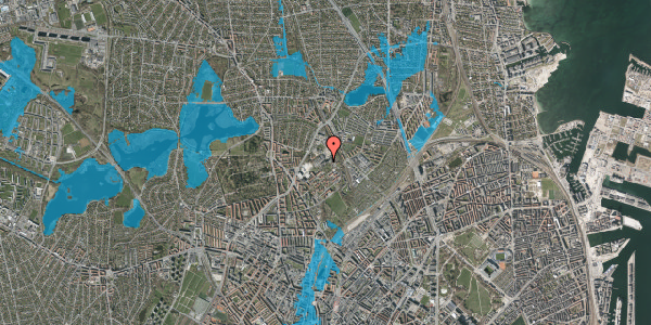 Oversvømmelsesrisiko fra vandløb på Esther Ammundsens Vej 31, 2400 København NV
