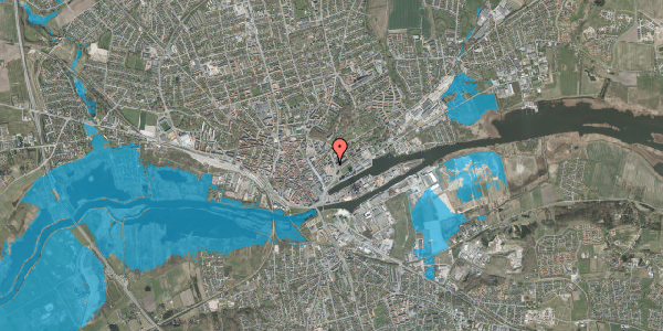Oversvømmelsesrisiko fra vandløb på Jens Otto Krags Plads 3, 8900 Randers C