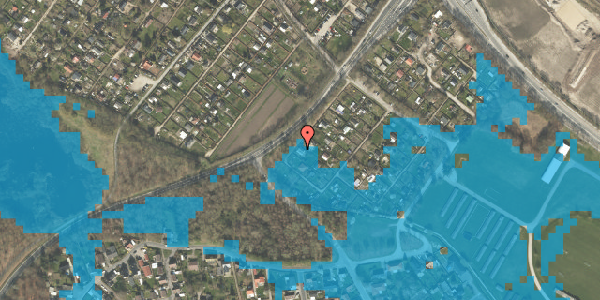 Oversvømmelsesrisiko fra vandløb på Rosenbækken Havekoloni 83, 5250 Odense SV