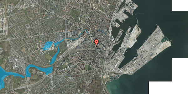 Oversvømmelsesrisiko fra vandløb på Banegårdsgade 34, k2. 8, 8000 Aarhus C
