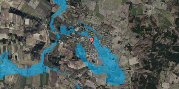 Oversvømmelsesrisiko fra vandløb på Linde Alle 8E, 8963 Auning