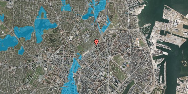 Oversvømmelsesrisiko fra vandløb på Rovsingsgade 60, 2100 København Ø