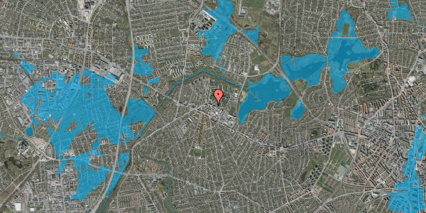 Oversvømmelsesrisiko fra vandløb på Gadelandet 10A, 2700 Brønshøj
