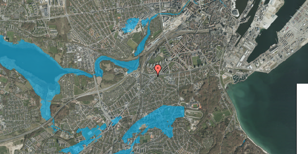 Oversvømmelsesrisiko fra vandløb på Skanderborgvej 100, 8260 Viby J