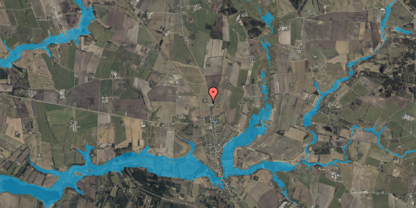 Oversvømmelsesrisiko fra vandløb på Ringkøbingvej 182, 7660 Bækmarksbro