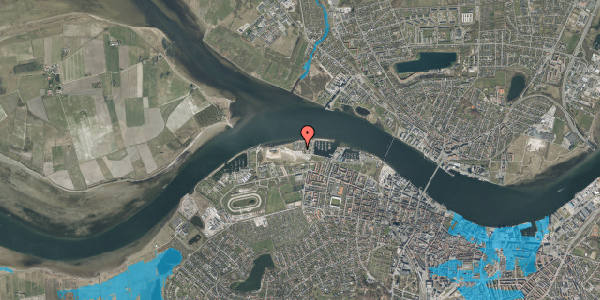 Oversvømmelsesrisiko fra vandløb på Fjordbyen 9, 9000 Aalborg