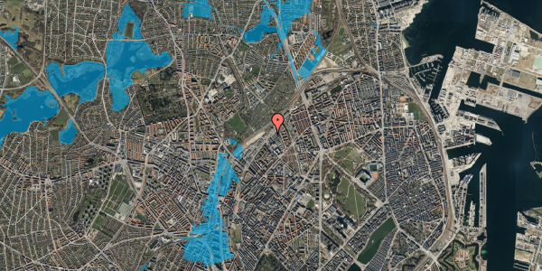 Oversvømmelsesrisiko fra vandløb på Rovsingsgade 63E, 4. 403, 2200 København N