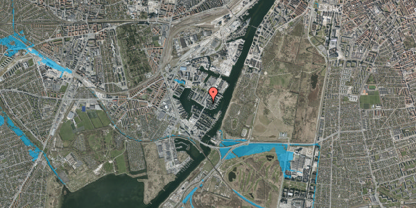 Oversvømmelsesrisiko fra vandløb på Alliancevej 12B, 4. tv, 2450 København SV