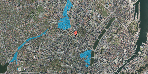 Oversvømmelsesrisiko fra vandløb på Nuuks Plads 2, 2200 København N