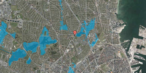 Oversvømmelsesrisiko fra vandløb på Tuborgvej 164, 2400 København NV