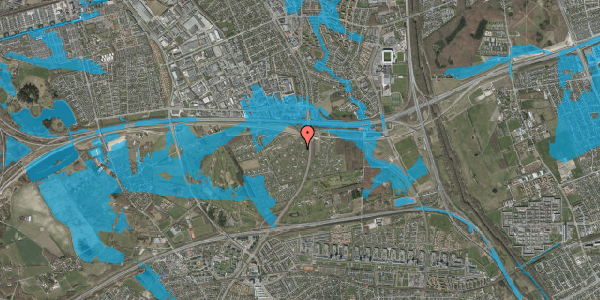 Oversvømmelsesrisiko fra vandløb på Store Harekærvej 237, 2605 Brøndby