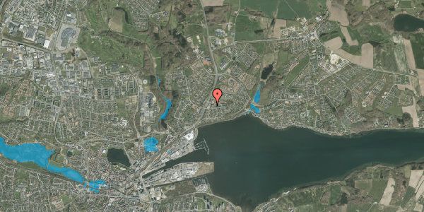 Oversvømmelsesrisiko fra vandløb på Petersbjerggård 16, 1. , 6000 Kolding