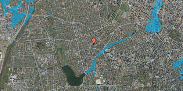 Oversvømmelsesrisiko fra vandløb på Katrinedalsvej 51, 2720 Vanløse