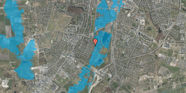 Oversvømmelsesrisiko fra vandløb på Planetvej 21, 9200 Aalborg SV