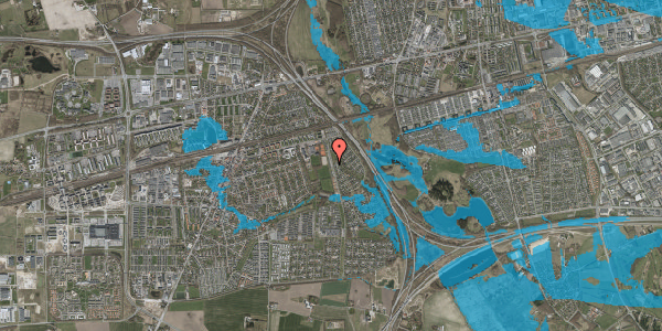 Oversvømmelsesrisiko fra vandløb på Kongsgården 54, 2630 Taastrup
