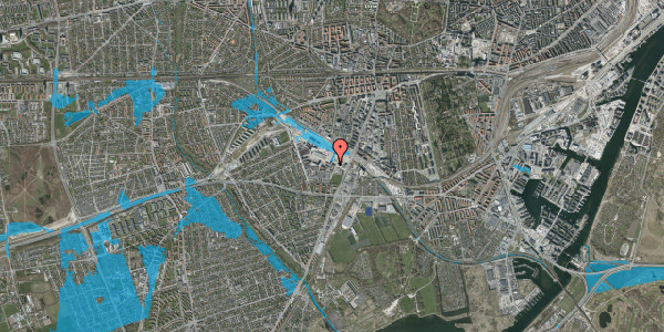 Oversvømmelsesrisiko fra vandløb på Burgundyvej 17, 2. tv, 2500 Valby