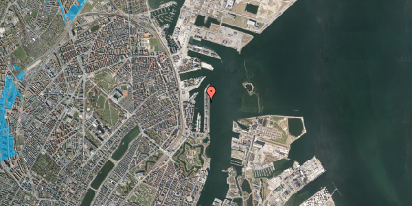 Oversvømmelsesrisiko fra vandløb på Langelinie Allé 41, 2100 København Ø