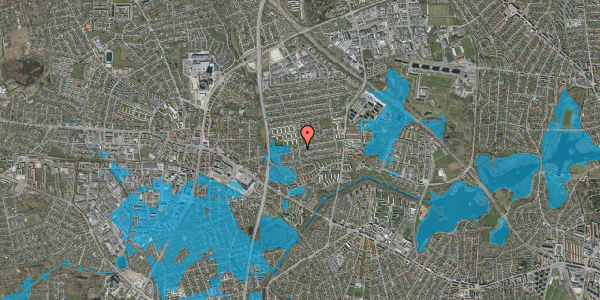 Oversvømmelsesrisiko fra vandløb på Stavnsbjerg Alle 65, 2860 Søborg