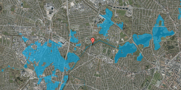 Oversvømmelsesrisiko fra vandløb på Mørkhøjvej 61, 2700 Brønshøj