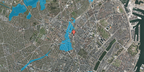 Oversvømmelsesrisiko fra vandløb på Nørrebrogade 220, 2200 København N