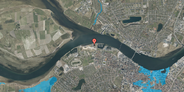 Oversvømmelsesrisiko fra vandløb på Fjordbyen 35, 9000 Aalborg