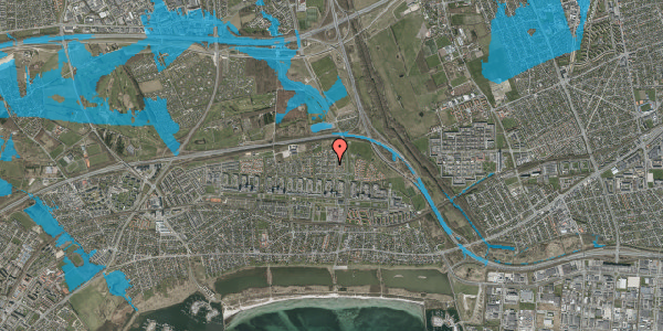 Oversvømmelsesrisiko fra vandløb på Bækkelunden 144, 2660 Brøndby Strand