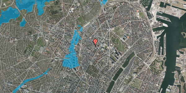 Oversvømmelsesrisiko fra vandløb på Rådmandsgade 41, 2200 København N