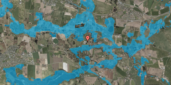 Oversvømmelsesrisiko fra vandløb på Holmevej 101B, 3670 Veksø Sjælland