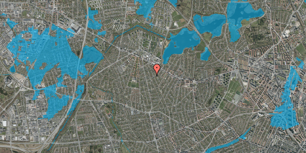 Oversvømmelsesrisiko fra vandløb på Kildebrøndevej 18, 2700 Brønshøj