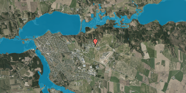 Oversvømmelsesrisiko fra vandløb på Kildebjerg Skovvej 34, 8680 Ry