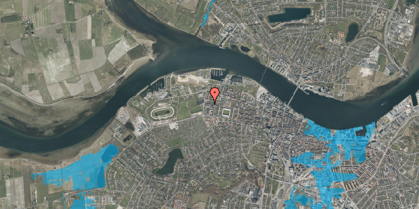 Oversvømmelsesrisiko fra vandløb på Poul Buås Vej 30, 9000 Aalborg