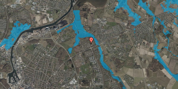 Oversvømmelsesrisiko fra vandløb på Biskorup Havekoloni 36, 5240 Odense NØ