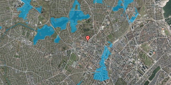 Oversvømmelsesrisiko fra vandløb på Tomsgårdsvej 33, 2400 København NV