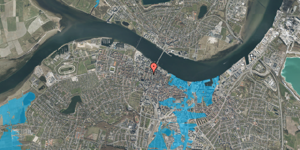 Oversvømmelsesrisiko fra vandløb på Holbergsgade 5, 9000 Aalborg