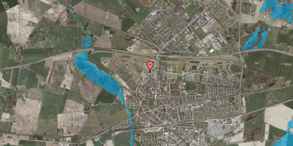 Oversvømmelsesrisiko fra vandløb på Klosterparks Alle 135, 4100 Ringsted