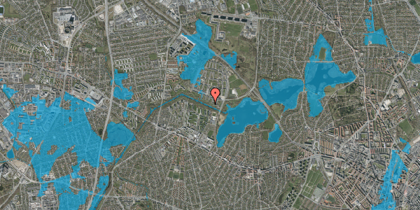 Oversvømmelsesrisiko fra vandløb på Hf. Husumhave 219A, 2700 Brønshøj