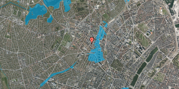 Oversvømmelsesrisiko fra vandløb på Vibevej 20, 1. , 2400 København NV